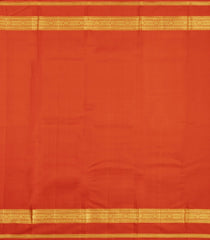 Orange Handloom Kanchipuram Silk Saree With Zari Checks & Kanchipuram Butta Silk Sarees-KA16597