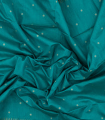 Turquoise Woven Art Dupion Saree With Buttas & Paithani Pallu-BL5067