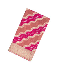 Multicolor Handloom Khadi Georgette Silk Saree With Hand Embroidered Selvage-EN1722