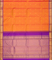 Peach Handloom Kanchipuram Silk Saree With Annam Chakaram Buttas