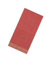 Peach Handloom Bengal Cotton Saree With Chevron Stripes-BG1625