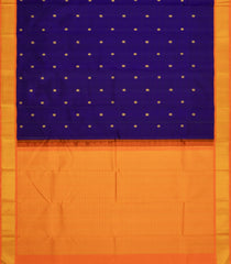 Dark Blue Handloom Korvai Kanchipuram Silk Saree With Annam Kanchipuram Butta Silk Sarees-KA16610