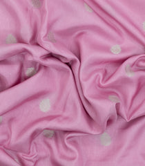 Bubblegum Pink Woven Blended Viscose With Zari Buttas-BL5557