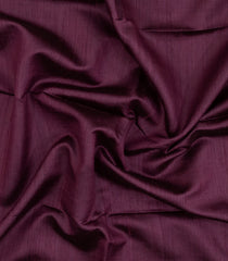 Burgundy Handloom Dupion Silk Saree With Printed Pallu-DS0593