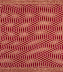 Red Handloom Banarasi Khaddi Georgette Silk Saree With Floral Motifs-BE1787