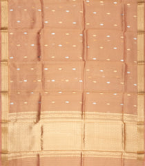 Peach Handloom Banarasi Tissue Silk Saree With Floral Buttas-BE1478