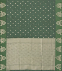 Dark Green Woven Blended Aura Saree With Zari Buttas & Zari Border-BL5799
