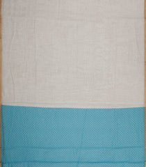 Taupe Printed Synthetic Linen Saree With Contrast Pallu-SY0323
