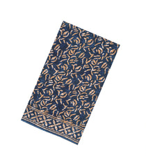 Dark Grey Printed Jaipur Cotton Saree With Tie & Dye Motifs-JC1848