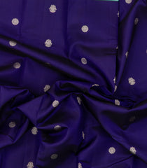 Blue Handloom Korvai Kanchipuram Silk Saree With Gandaberunda Buttas-KA14875