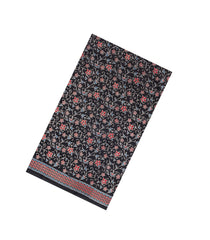 Black Printed Jaipur Cotton Saree With Tie & Dye Motifs-JC1860
