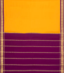 Mango Yellow Woven Mysore Silk Saree With Contrast Zari Border-MS3583