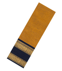 Oil Mustard Woven Chettinad Cotton Saree With Contrast Border-CN1911