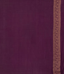 Burgundy Woven Mysore Silk Saree With Floral Jaal Motifs-MS3367