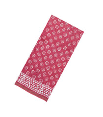 Peach Printed Chanderi Cotton Saree With Floral Motifs-CC1759