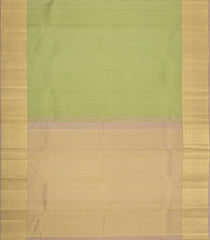 Cardamom Green Handloom Kanchipuram Silk Saree With Contrast Border-KA16332