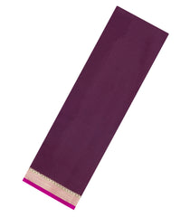 Burugndy Woven Mysore Silk Saree With Contrast Border-MS3756