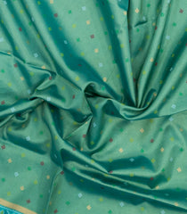 Aquamarine Woven Art Dupion Saree With Tie & Dye Motifs-BL5875