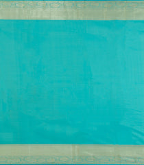 Turquoise Handloom Kanchipuram Silk Saree With Floral Motifs-KA15032-Turquoise