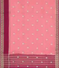 Peach Woven Blended Viscose With Zari Buttas-BL5572