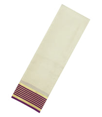 Cream Woven Mysore Silk Saree With Contrast Zari Border-MS3806