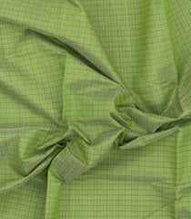 Cardamom Green Handloom Silk Cotton Saree With Checks & Zari Border-SC4832