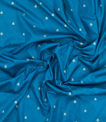 Sky Blue Woven Art Dupion Saree With Floral Buttas-BL5954
