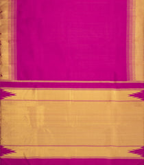 Pink Handloom Korvai Kanchipuram Silk Saree With Zari Combtooth Border-KA16808