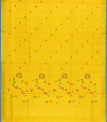 Yellow Handloom Uppada Silk Saree With Meena Floral Buttas-UP0367
