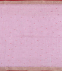 Dusty Pink Embroidered Linen Saree With Floral Motifs-LI0758