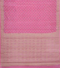 Peach Woven Tussar Silk Saree With Floral Buttas-TU3429