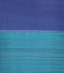 Steel Blue Woven Tussar Silk Saree With Contrast Pallu-TU3281