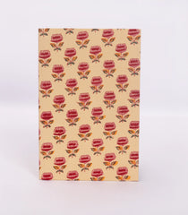 Sandal 9 X 6 Inch Bagru Dabu Block Printed 96 Page Handmade Notebook-ACS1015