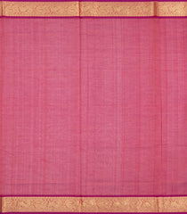 Magenta Handloom Silk Cotton Saree With Zari Stripes & Buttas-SC4793