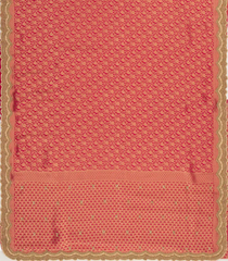 Crimson Woven Pure Silk Saree With Floral Zari Motifs & Embroidered Selvage -EN1789