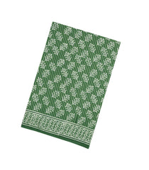 Green Printed Jaipur Cotton Saree With Floral Motifs-JC1593