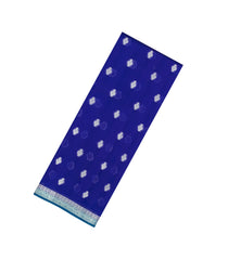 Blue Woven Banarasi Chiniya Silk Saree With Buttas & Contrast Border-BE1751
