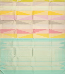 Multi Colour Handloom Kanchipuram Silk Saree With Triangle Motifs-KA12620