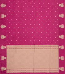 Magenta Woven Art Dupion Saree With Floral Zari Buttas-BL5940