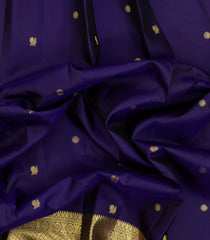 Purple Handloom Kanchipuram Silk Saree With Buttas-KA15089