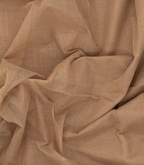 Beige Handwoven Bengal Cotton Saree With Contrast Border-BG1470