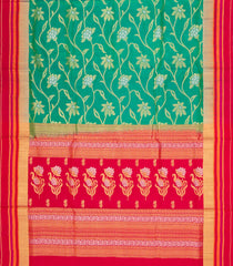 Aquamarine Handloom Soft Silk Saree With Floral Vine Motifs-SO4301
