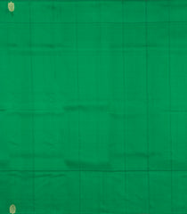 Green Handloom Kanchipuram Silk Saree With Stripes-KA13792