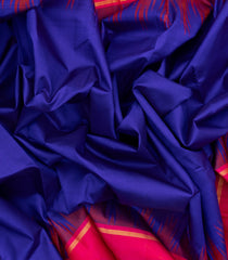 Purple Handloom Korvai Kanchipuram Silk Saree With Pink Temple Border-KA12765