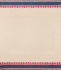 Cream Handloom Bengal Cotton Saree With Diamond Buttas-BG1634