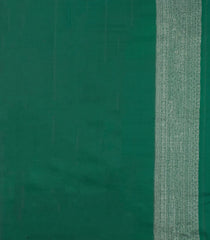 Sea Green Handloom Kanchipuram Silk Saree With Floral Motifs-KA15068