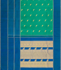 Aquamarine Handloom Kanchipuram Silk Saree With Buttas-KA15213