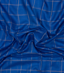 Blue Woven Kota Silk Saree With Zari Checks-KO1053