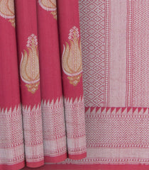 Pink Handwoven Benares Silk Saree