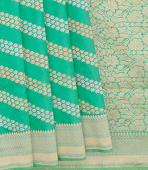 Teal Handwoven Benares Silk Saree